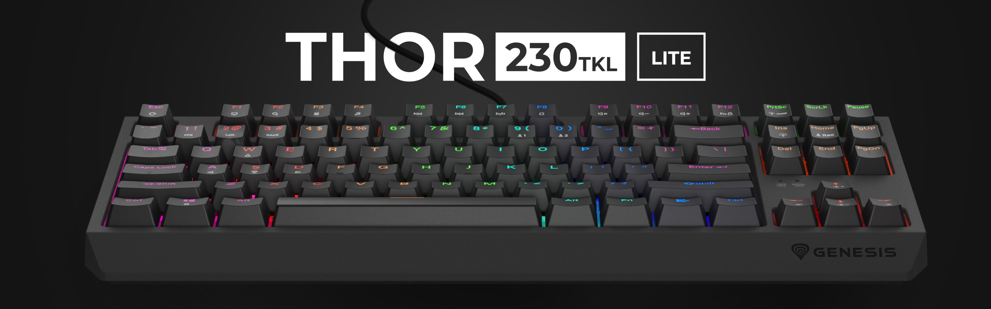 Компактна ігрова клавіатура з настроюваним RGB-підсвічуванням, механічними перемикачами Outemu Red і можливістю гарячої заміни